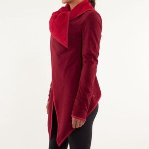 Lululemon Athletica Presence of Mind Plush Deepest Cranberry Jacket Size 4